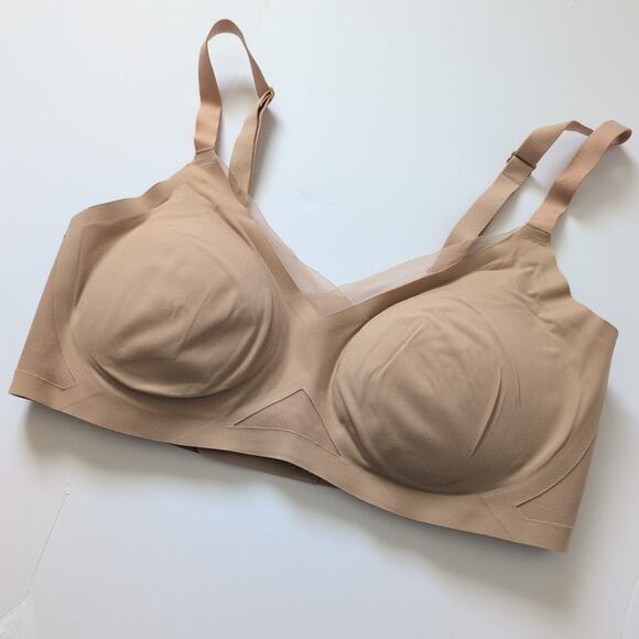 Honeylove Nude Crossover Wireless Sand Seamless Padded Bra Size Small - Picture 2 of 9
